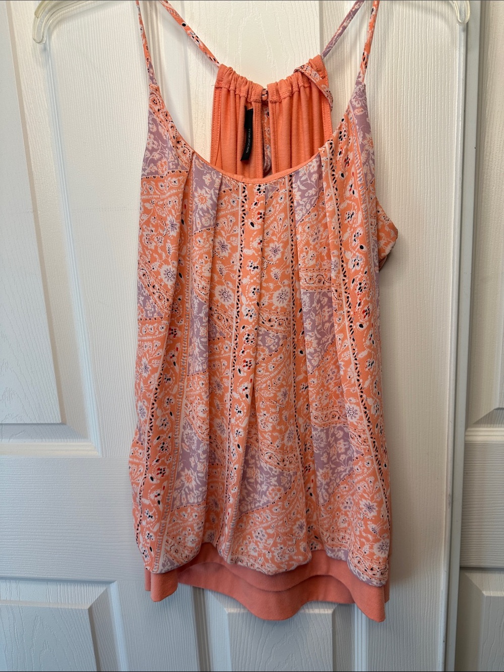 Peach & Lavender Paisley Spaghetti Strap Tank Maurice’s